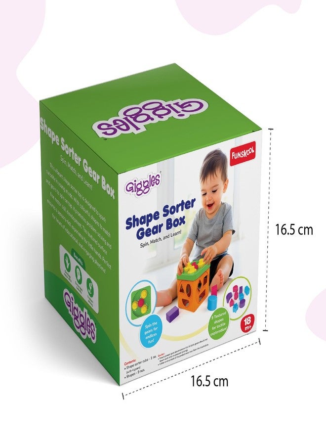 Giggles Funskool Shape Sorter Gear Box, Spin, Match & Learn with 4 Gears & 9 Multicolour Shapes, Fun Activity & Development, Educational Toy for Kids, Gift Set for Toddlers, Age 18+ Months - Image 3